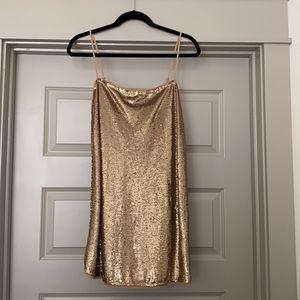 Gold Free People Time To Shine Slip